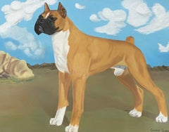George Sangster "Ritratto di pugile", dipinto a pastello originale del 1940