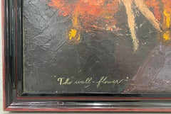 American Outsider Folk Art Painting "The Wall-Flower" by Gussie Smith Roth 1965