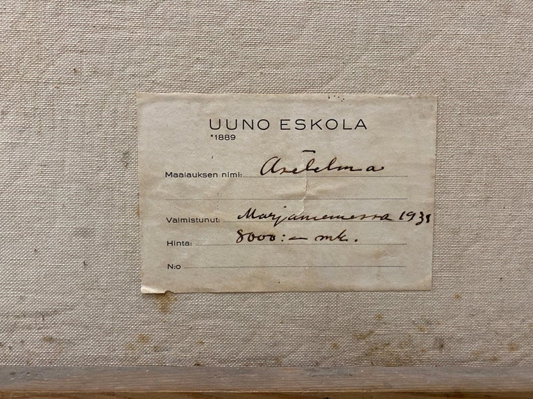 Uuno Eskola Uuno Eskola (Finland, 18891958) Peinture à l'huile de