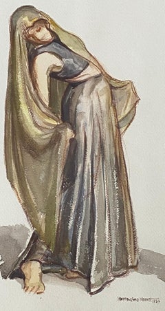 Warren Chase Merritt "Melodie Arabe" Original-Aquarell, ca. 1939