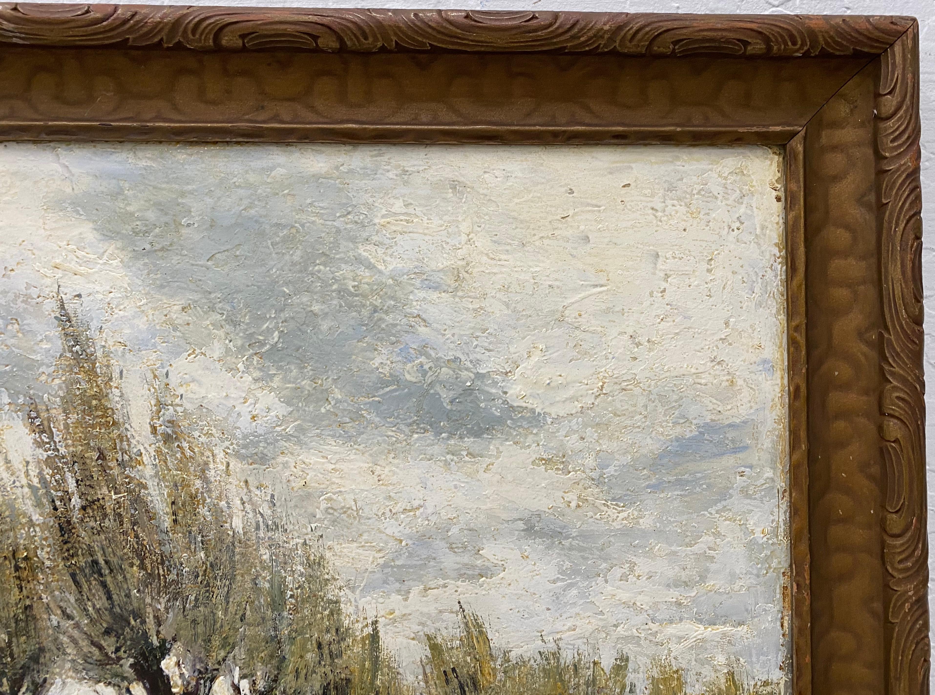 Johann Schuld (1870-1943) Country Landscape With Cattle Oil Painting C.1920

Original oil on masonite

Dimensions 25
