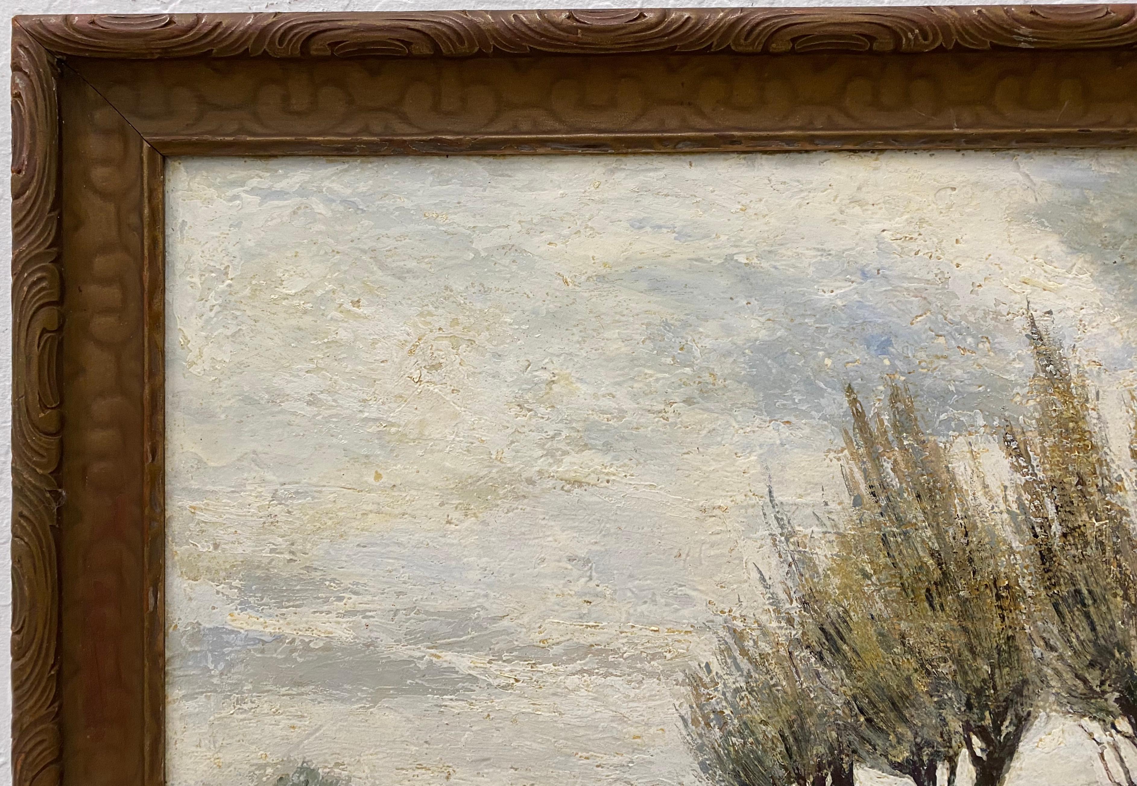 Johann Schuld (1870-1943) Country Landscape With Cattle Oil Painting C.1920 For Sale 1