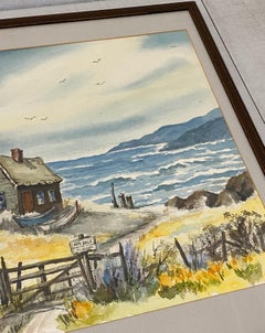 Rachel Bentley "For Sale by Owner" Original Watercolor C.1970