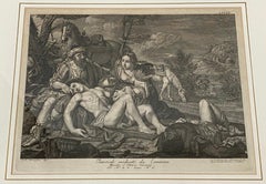 Carlo Lasinio "Ermina and the Wounded Tancredi" Original Etching C.1820