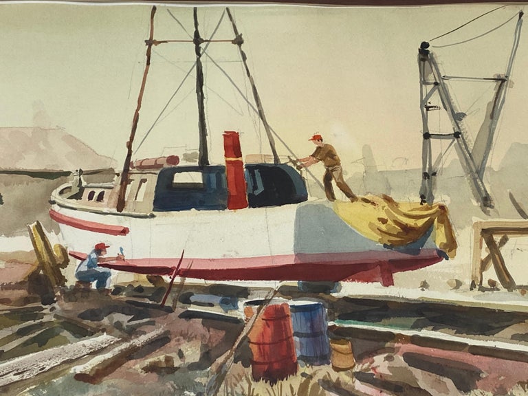 Jake Lee Jake Lee "Out for Repairs" Original Watercolor C.1987 For Sale at 1stDibs