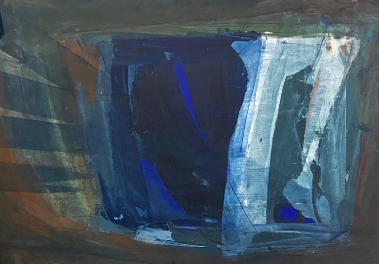 Krista Collins Large Scale Abstract in Blues Painting 20th Century

Large scale abstract painting by noted artist Krista Collins

The painting appears to be oils on paper

Dimensions 39.5