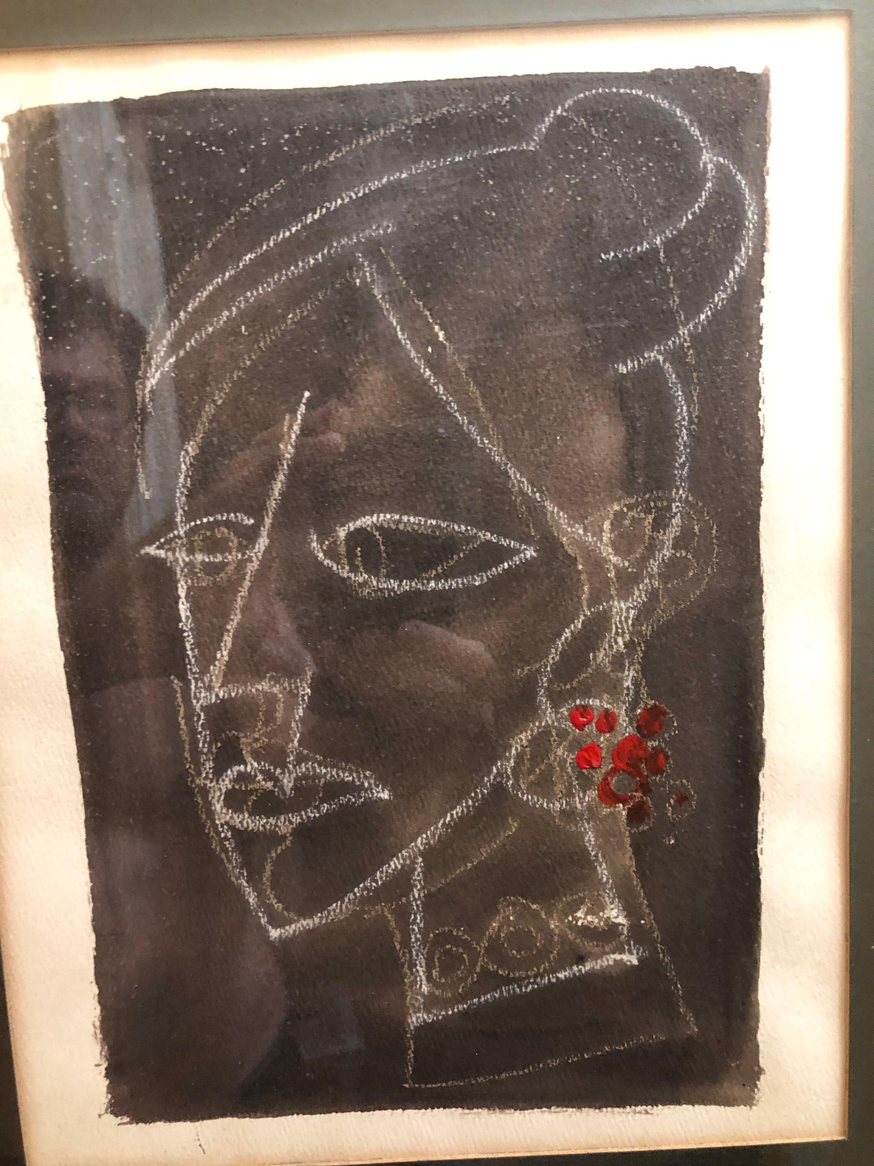 Stil der Matisse-Zeichnung (Schwarz), Portrait, von Unknown