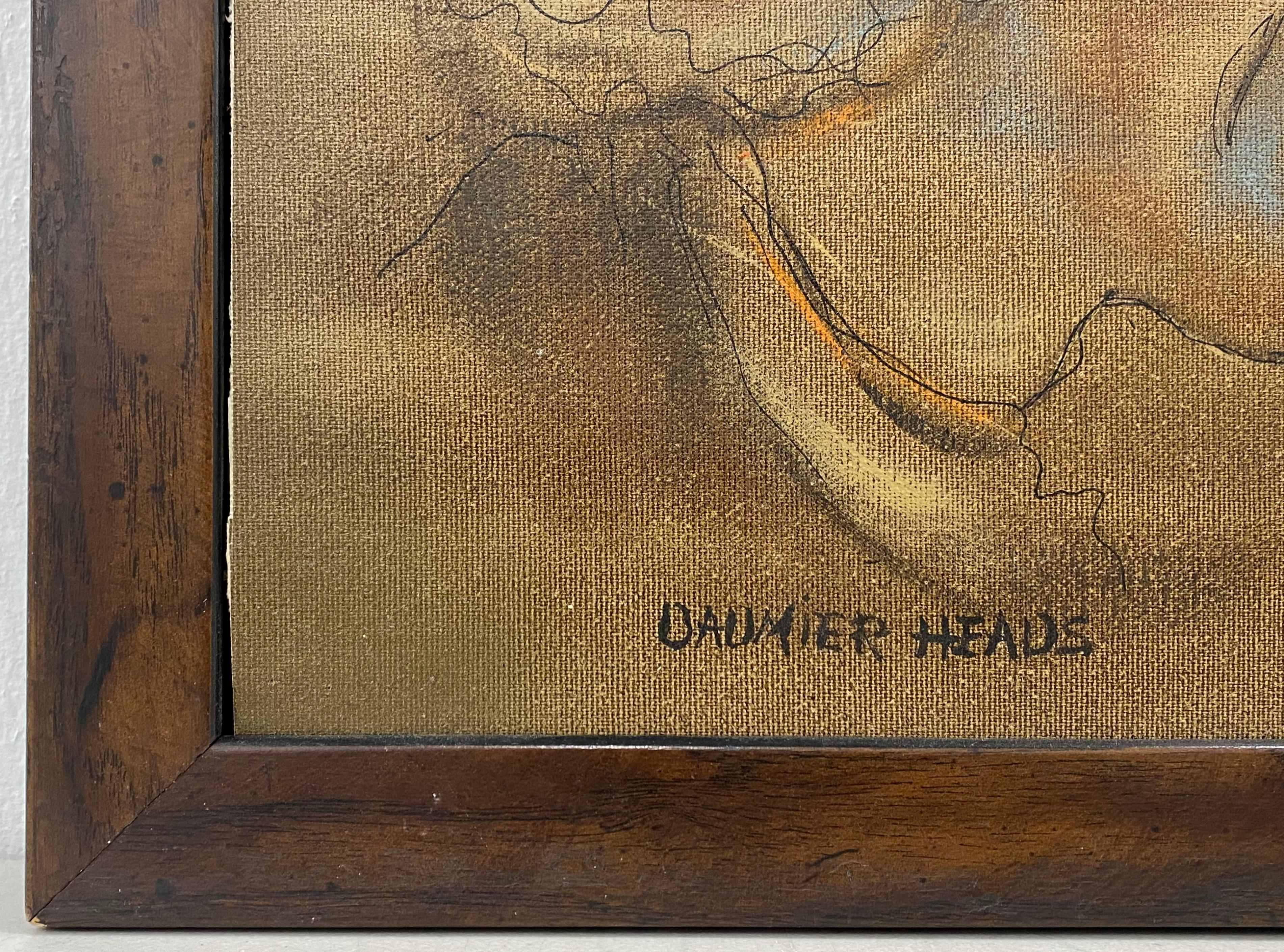 « Daumier Heads », huile sur toile d'origine de William McBride, XXe siècle en vente 4