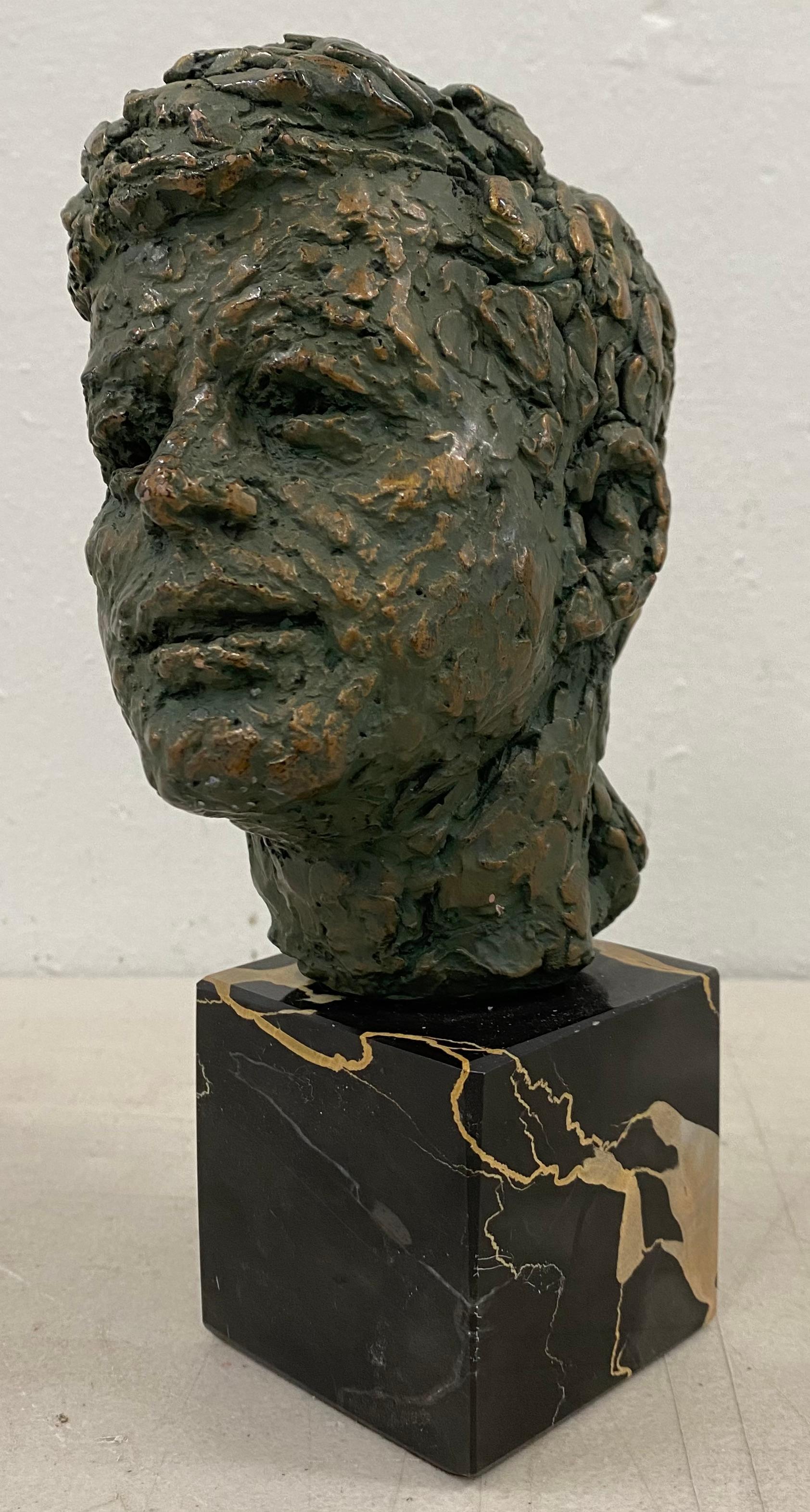 Bust of John F. Kennedy by sculptor Robert Berks c.1964. - Sculpture by Robert S. Berks
