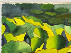 Richard Bolingbroke "Lotus Flowers" Original Watercolor C.1989
