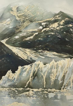 Harold Booth (American, 20th C.) "Glacier Bay Original Watercolor C.1970s