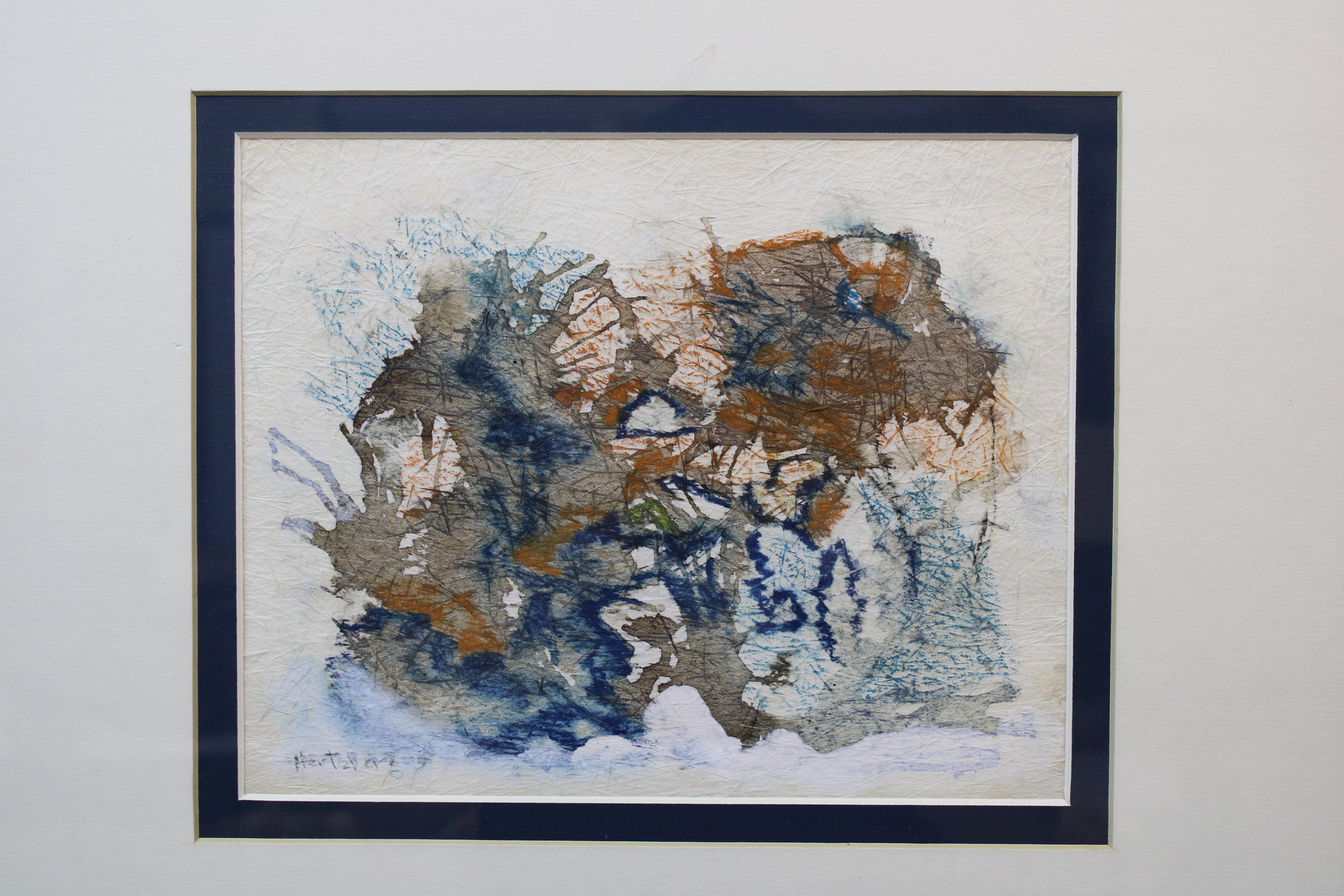 Abstract Watercolor Painting on Handmade Paper - Art by Unknown