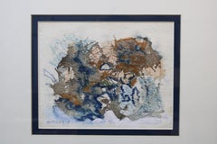 Abstract Watercolor Painting on Handmade Paper