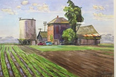 Justin Faivre " Farmhouse with 2 Old school Cars "