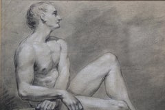 Original Male Nude Study Drawing By Ziesenis