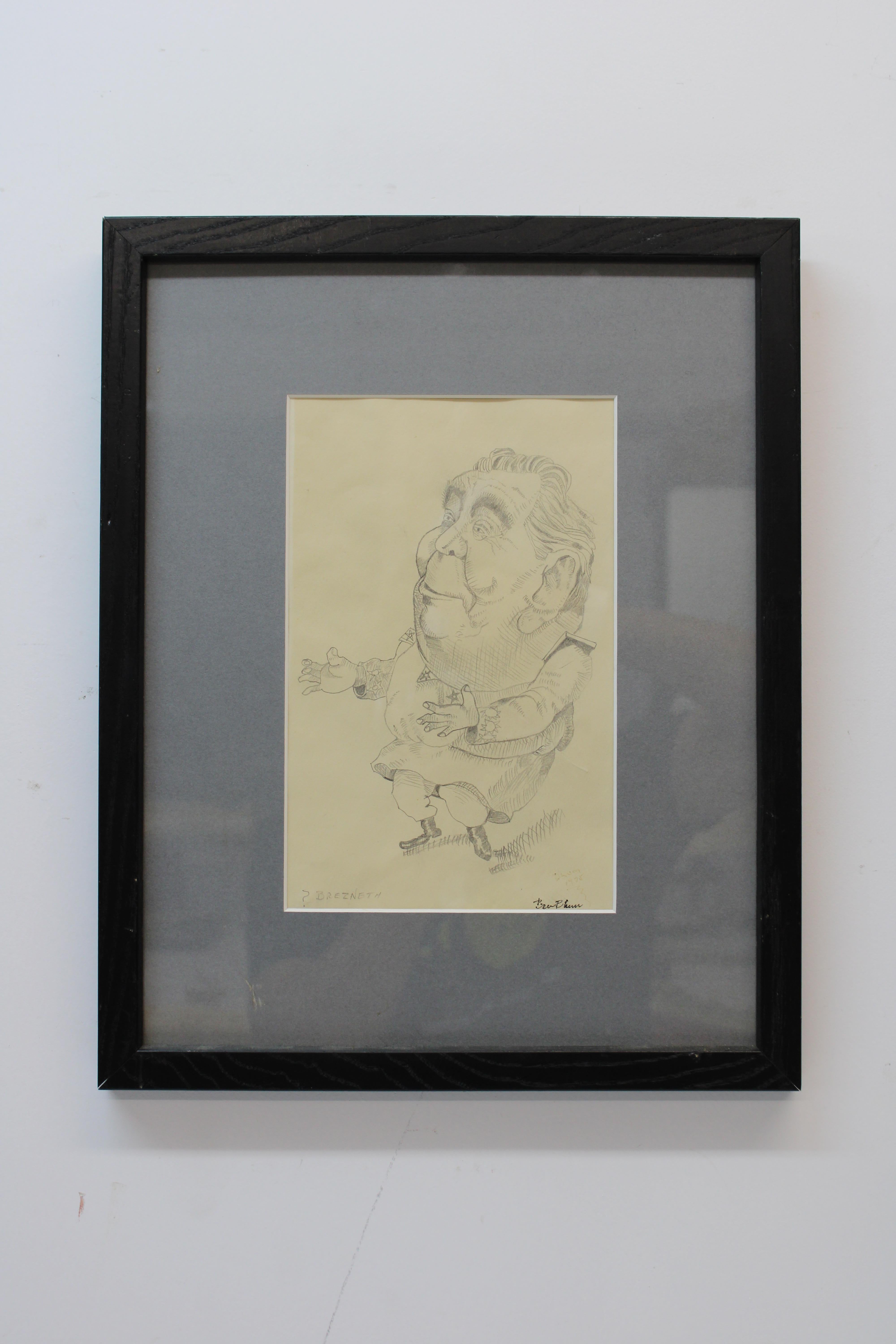 Unknown Portrait - Black & White Sketch of Leonard 