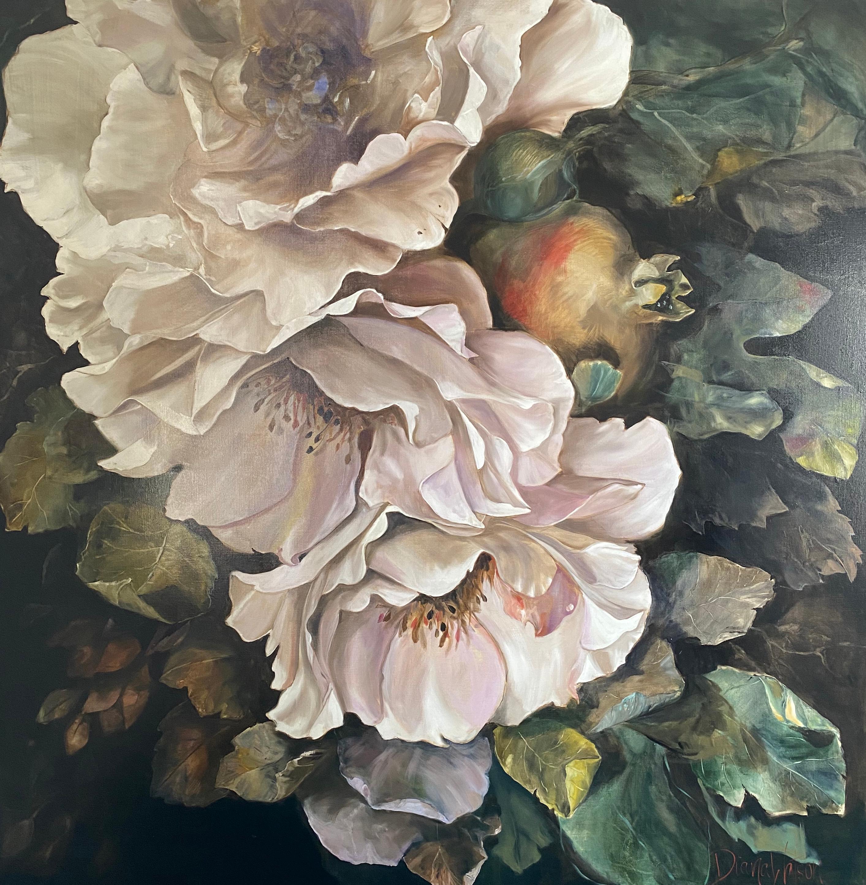 Diana Watson Still-Life Painting - 'Rondo II', Contemporary classic Floral Oil painting on linen canvas, 2020