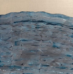 'Blue Ocean II' by Maria Jose Benvenuto, unique contemporary painting on linen