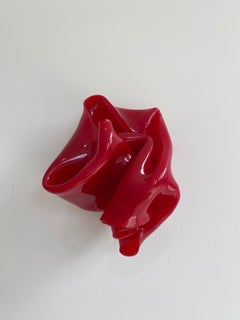 'Red Squash', Sculpture murale abstraite contemporaine et colorée