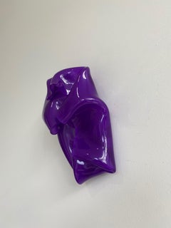'Small Violet Parcel', Bright, colourful contemporary abstract sculpture
