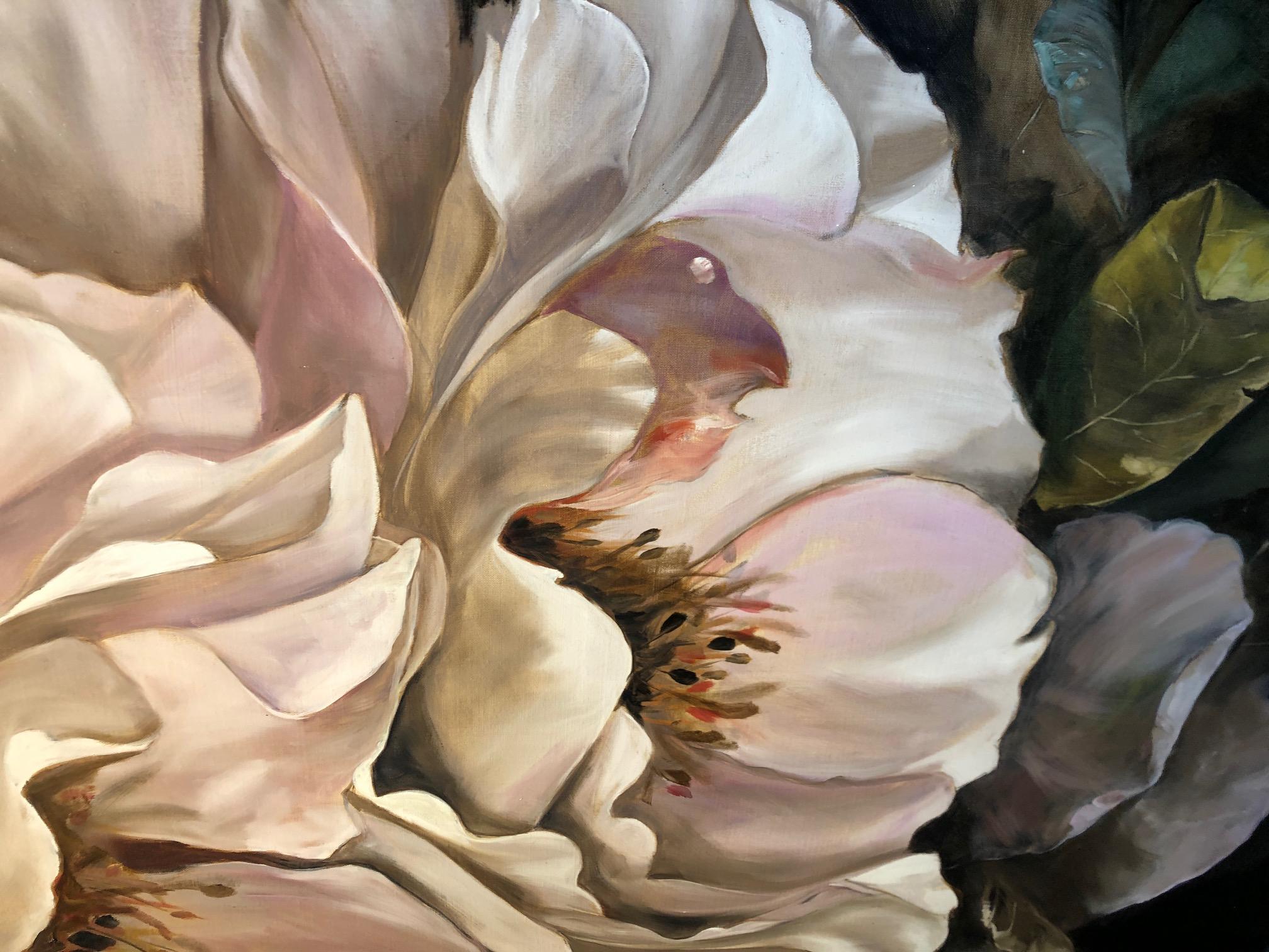 'Rondo II', Contemporary classic Floral Oil painting on linen canvas, 2020 - Academic Painting by Diana Watson