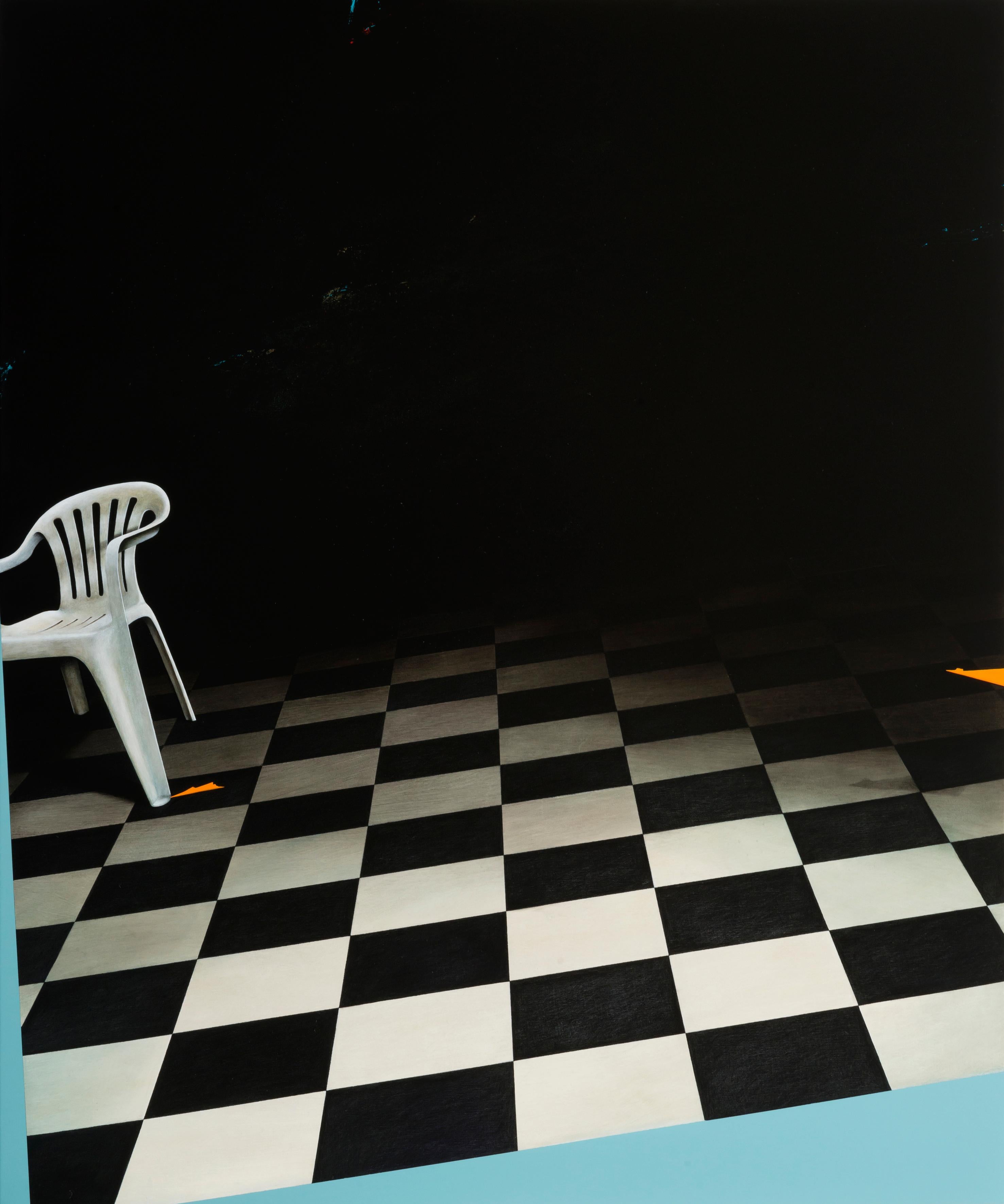Jarek Wocjik Interior Painting - 'Sitting Room', hyperrealistic contemporary painting, acrylic on linen