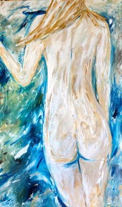 "Nude In Blue" Oil On Canvas 2018