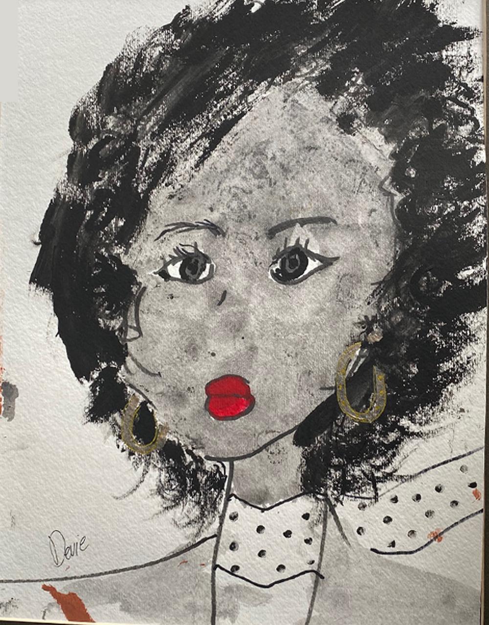 Devie Elzafon Portrait - "Jamaican girl" by Devie
