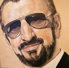 ‘Ringo Starr’ Man Portrait, Celebrity Mixed Media by Shana Wilson