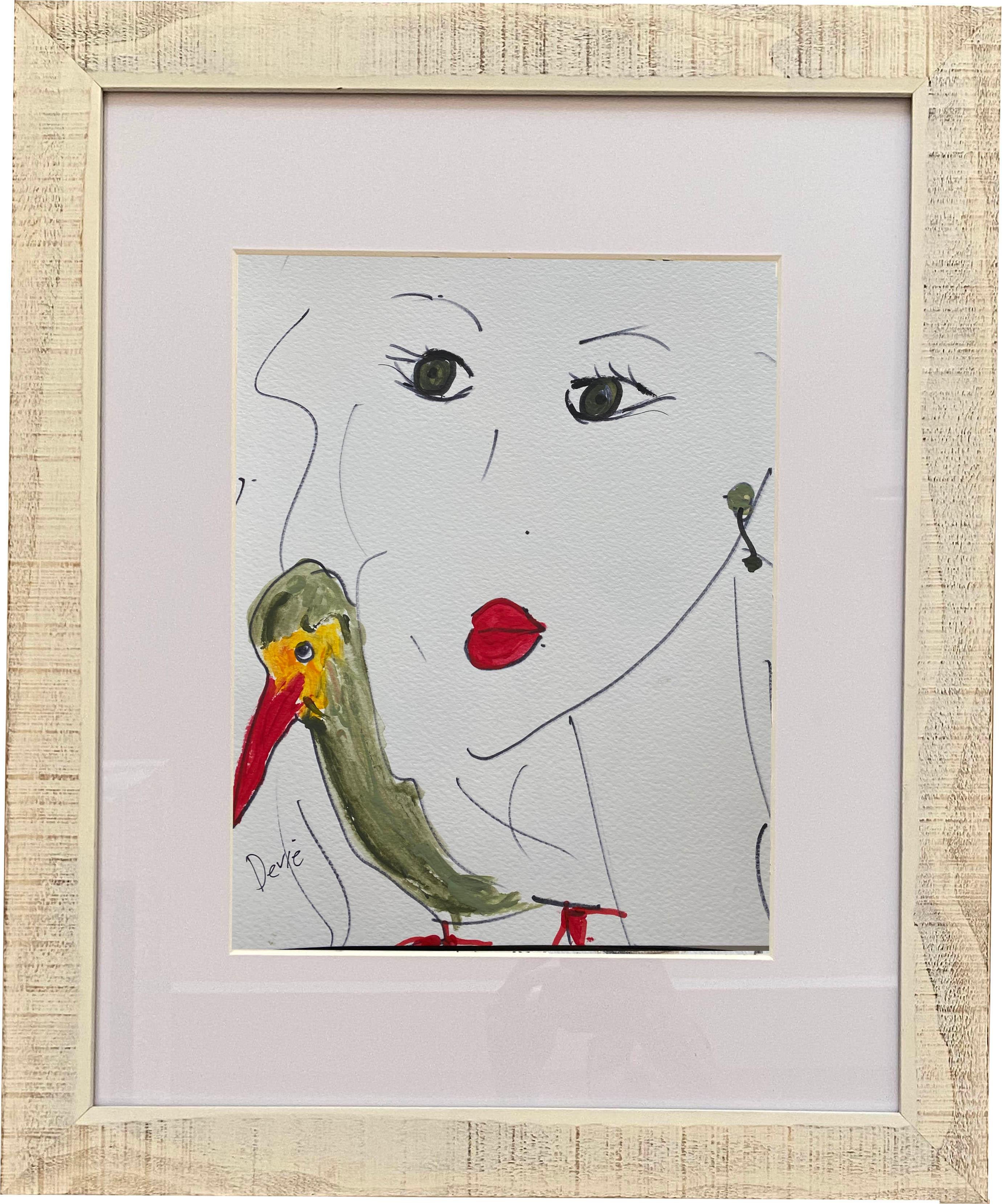 Red Beak Red Lips - Art by Devie Elzafon