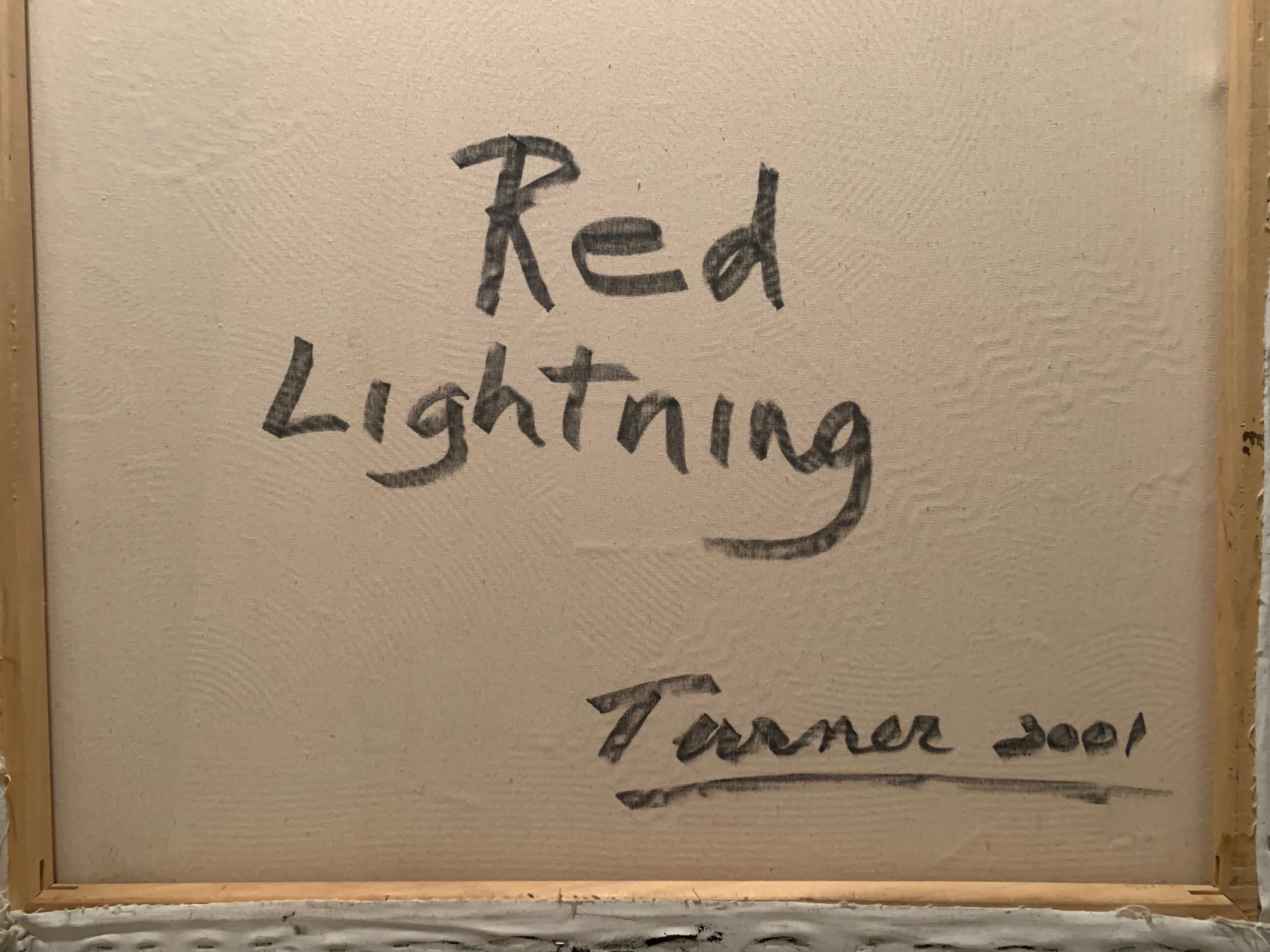 Turner - 'Lampo rosso'

Olio e spatola su tela. L'artista utilizza una tecnica di saldatura del ferro che brucia la pittura a olio sulla tela,  con un tubo di acqua fredda sul retro che raffredda la tela, crea un'opera d'arte unica e