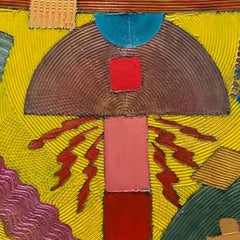 "Red Lightning" Soldering iron burning oil paint into the canvas