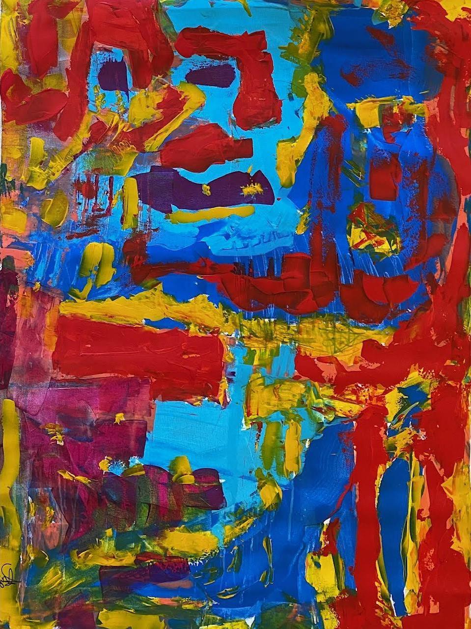 Nan Van Ryzin "Los Angeles" oil on canvas By Nan For Sale at 1stDibs