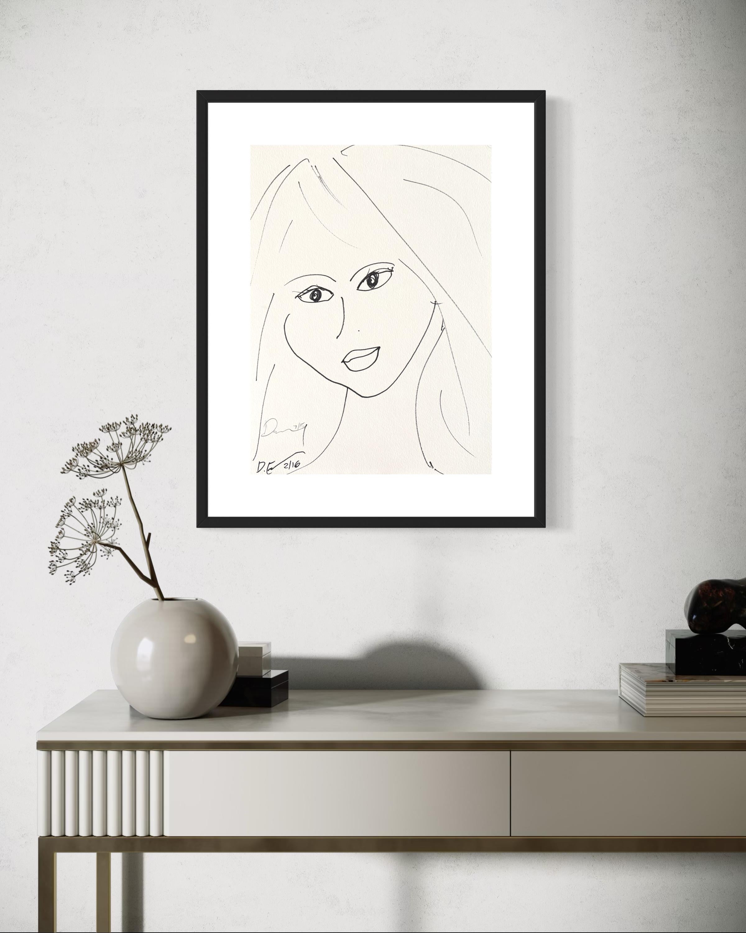 « The Lady With The Sparkling Eyes » (La femme aux yeux scintillants) de Devie - Art de Devie Elzafon