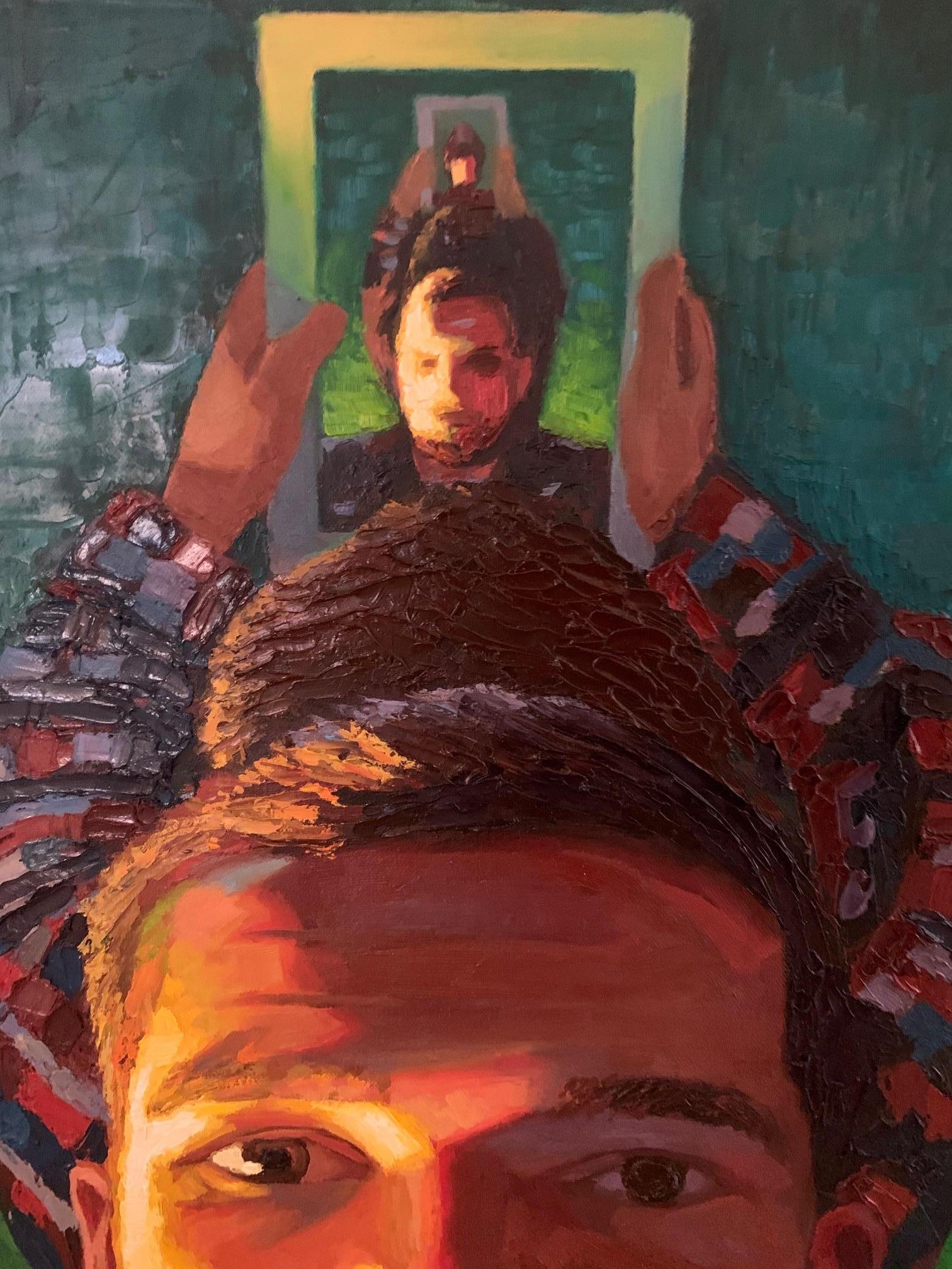 Ritratto contemporaneo su tela di Scott Jacobs 