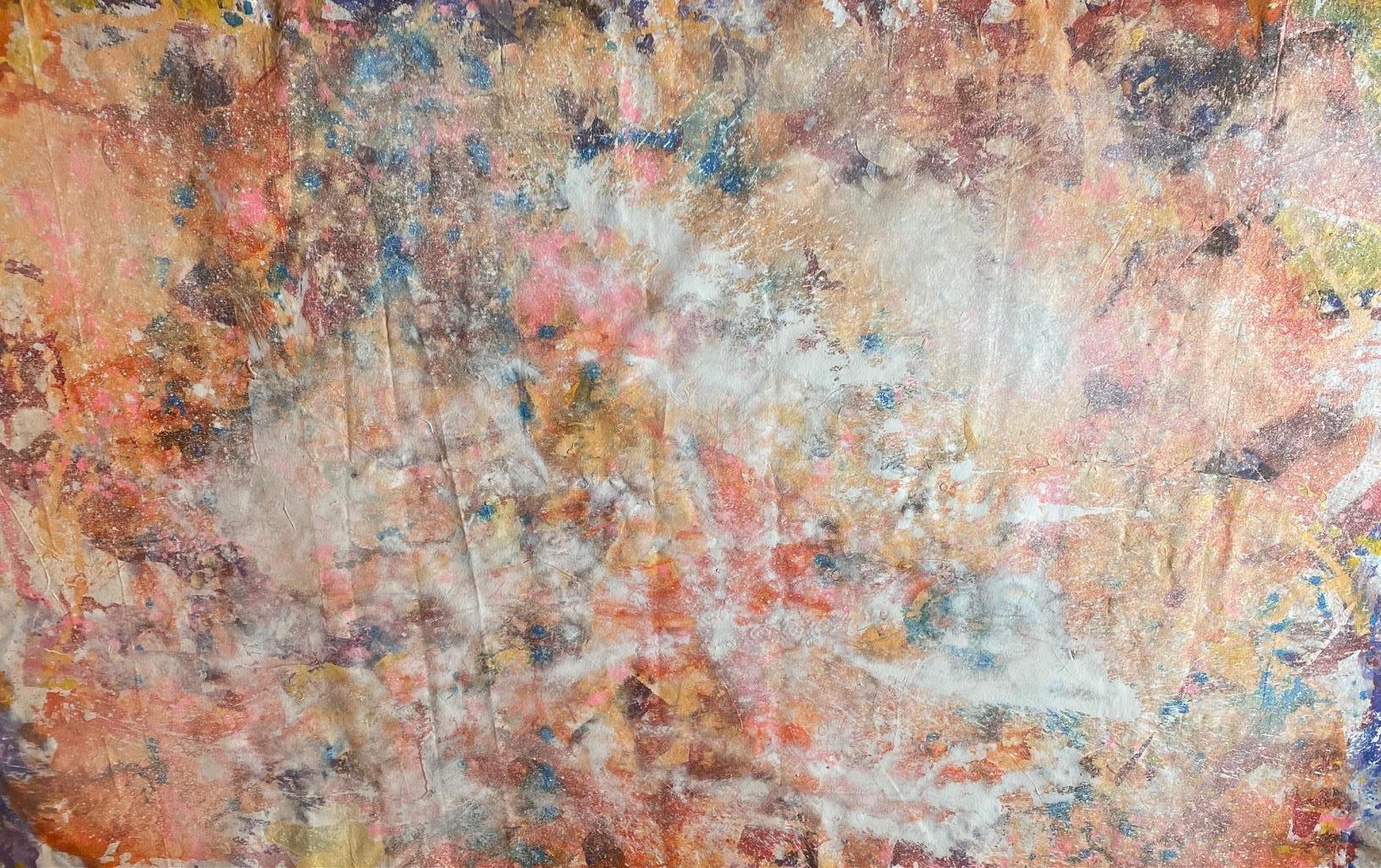 Nan Van Ryzin Abstract Painting - 'UNTITLED' Very Large Contemporary Abstract Mixed Media 116" x 78" by Nan