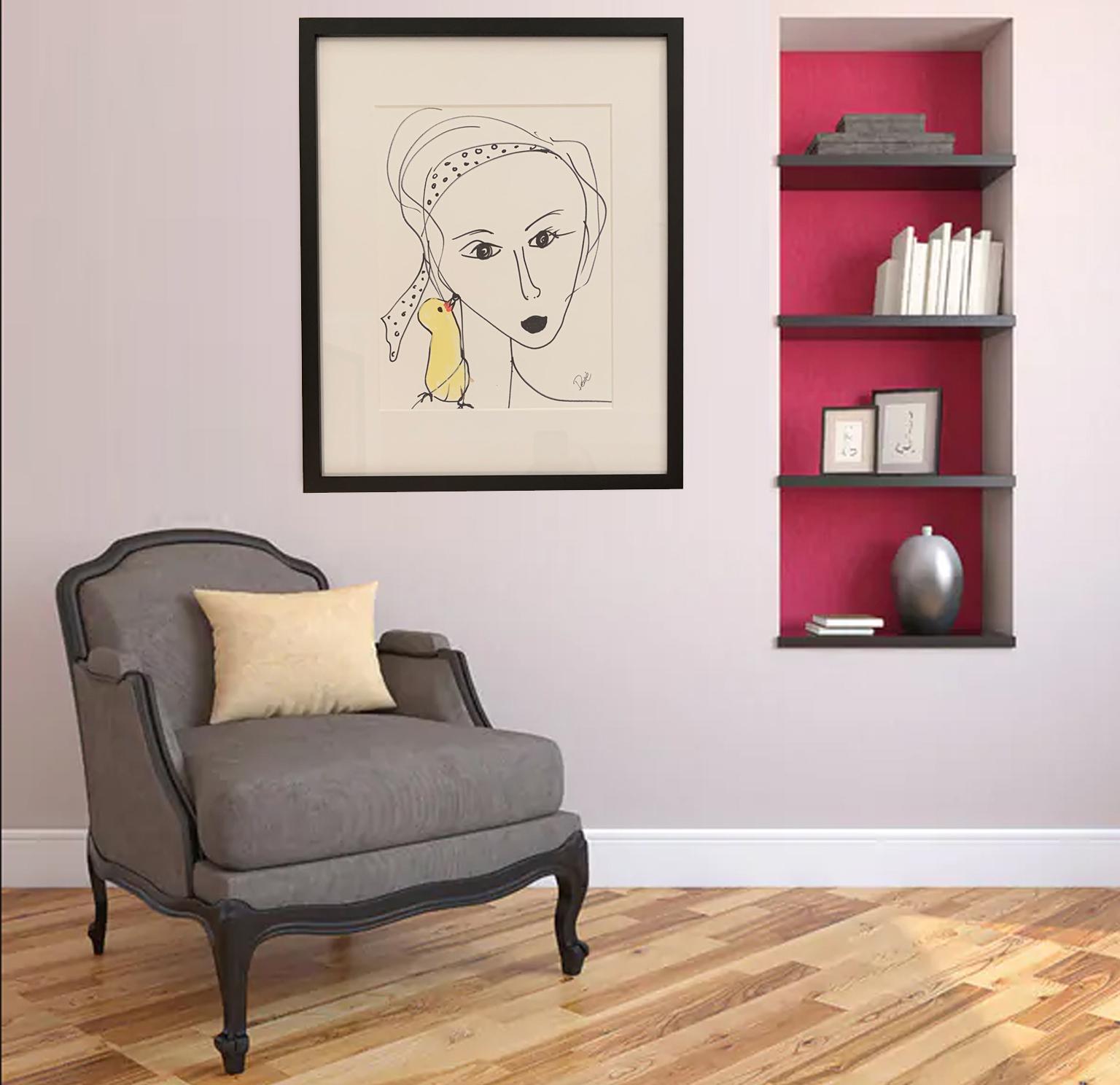 Inspirée par le monde du théâtre, Devie avait conservé ses propres traits de dessin uniques. Ses œuvres reflètent un autre monde accessible. Elle peint une histoire à raconter et à répondre.

Avec quelques lignes du stylo et de la peinture