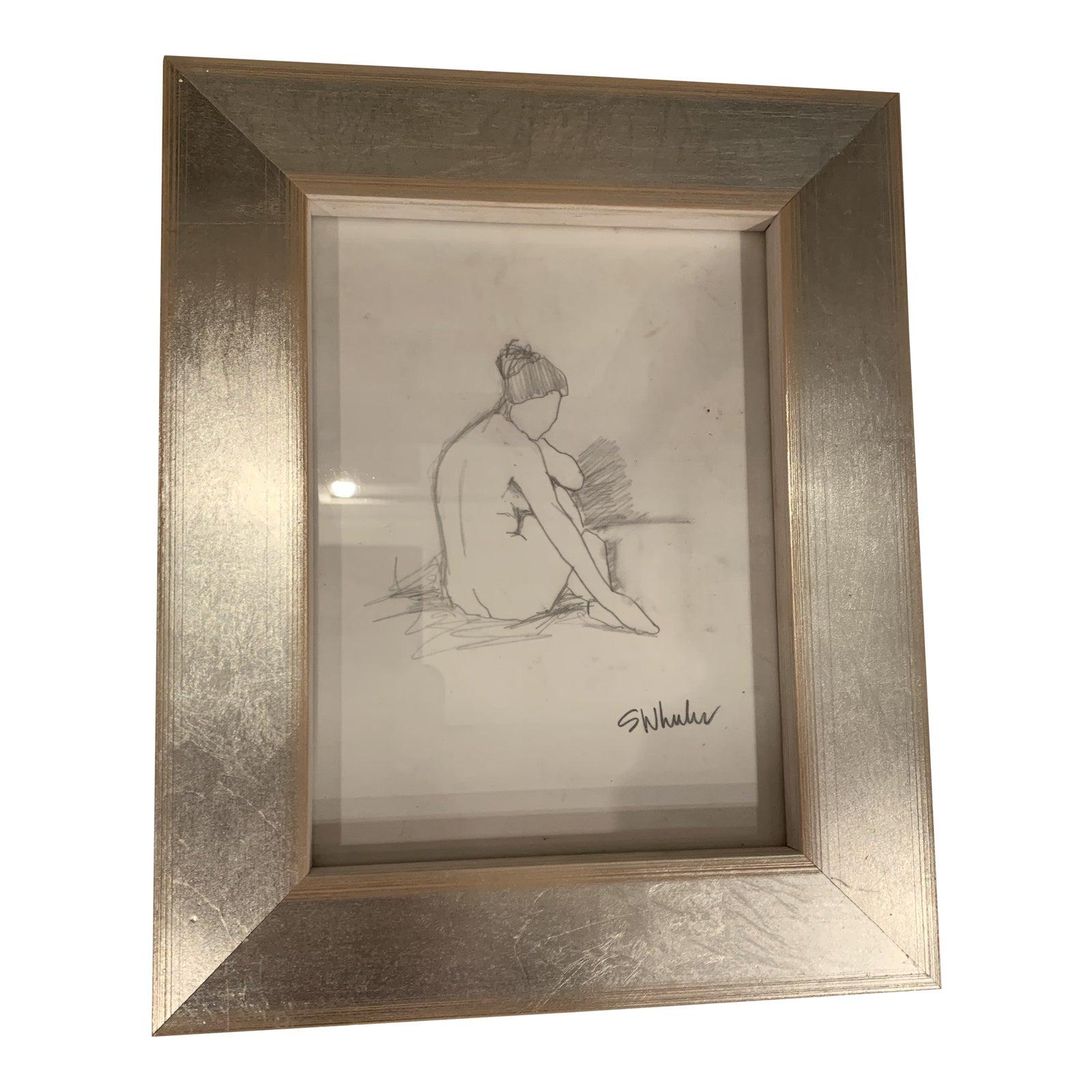 Stephanie Wheeler Nude Painting - Nude Drawing on Vellum 