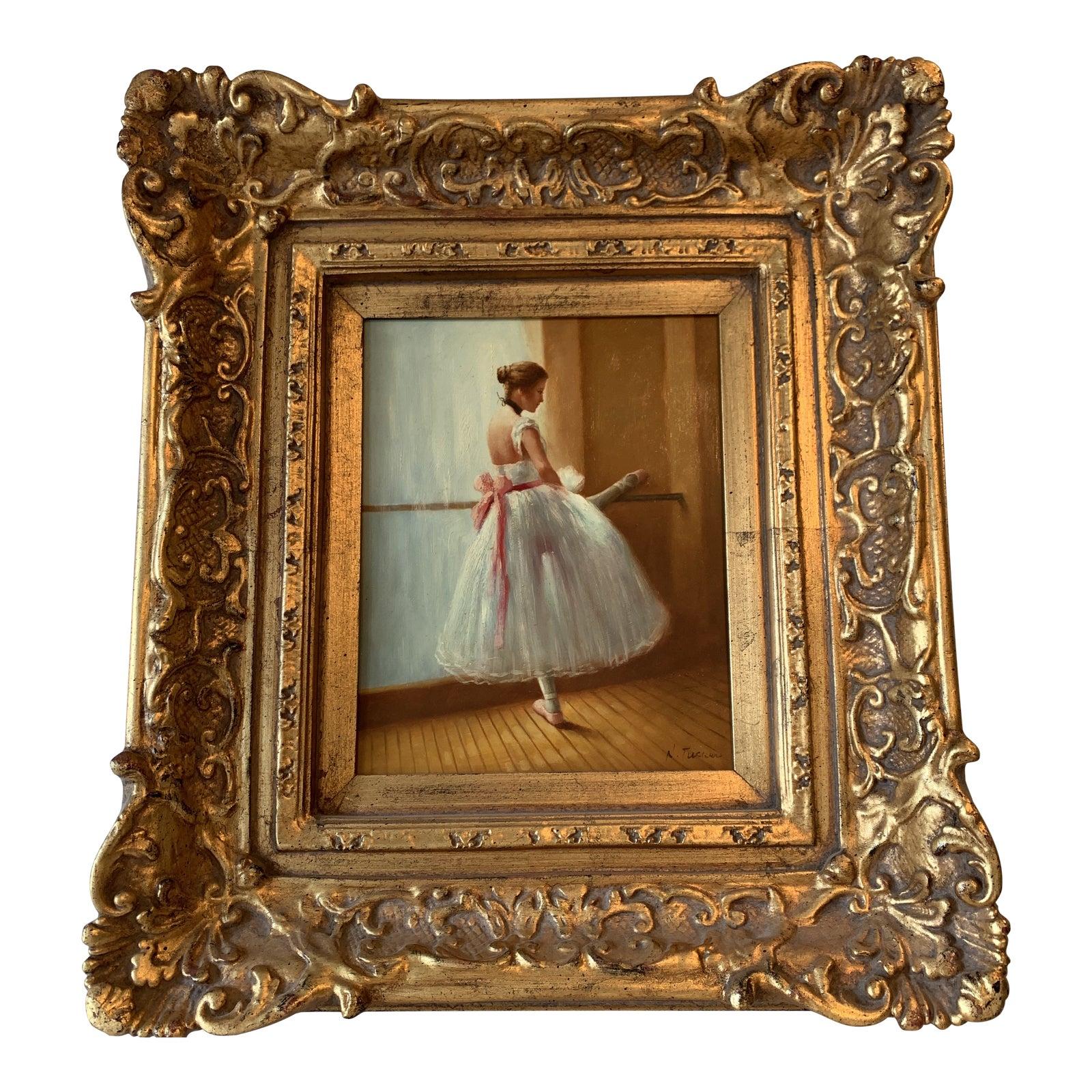 H Tucker Figurative Painting - 20th Century European Ballerina Oil