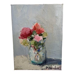 Mini Floral Oil Painting by S Wheeler 