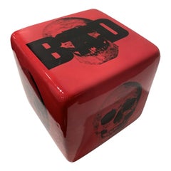Contemporary Ceramic Cube Wall Sculpture