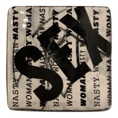 Contemporary Ceramic Cube Wall Sculpture