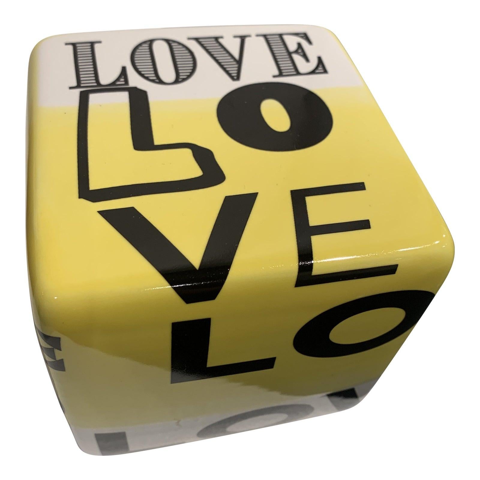 Kaiser Suidan  Abstract Sculpture - "Love" Ceramic Wall Sculpture