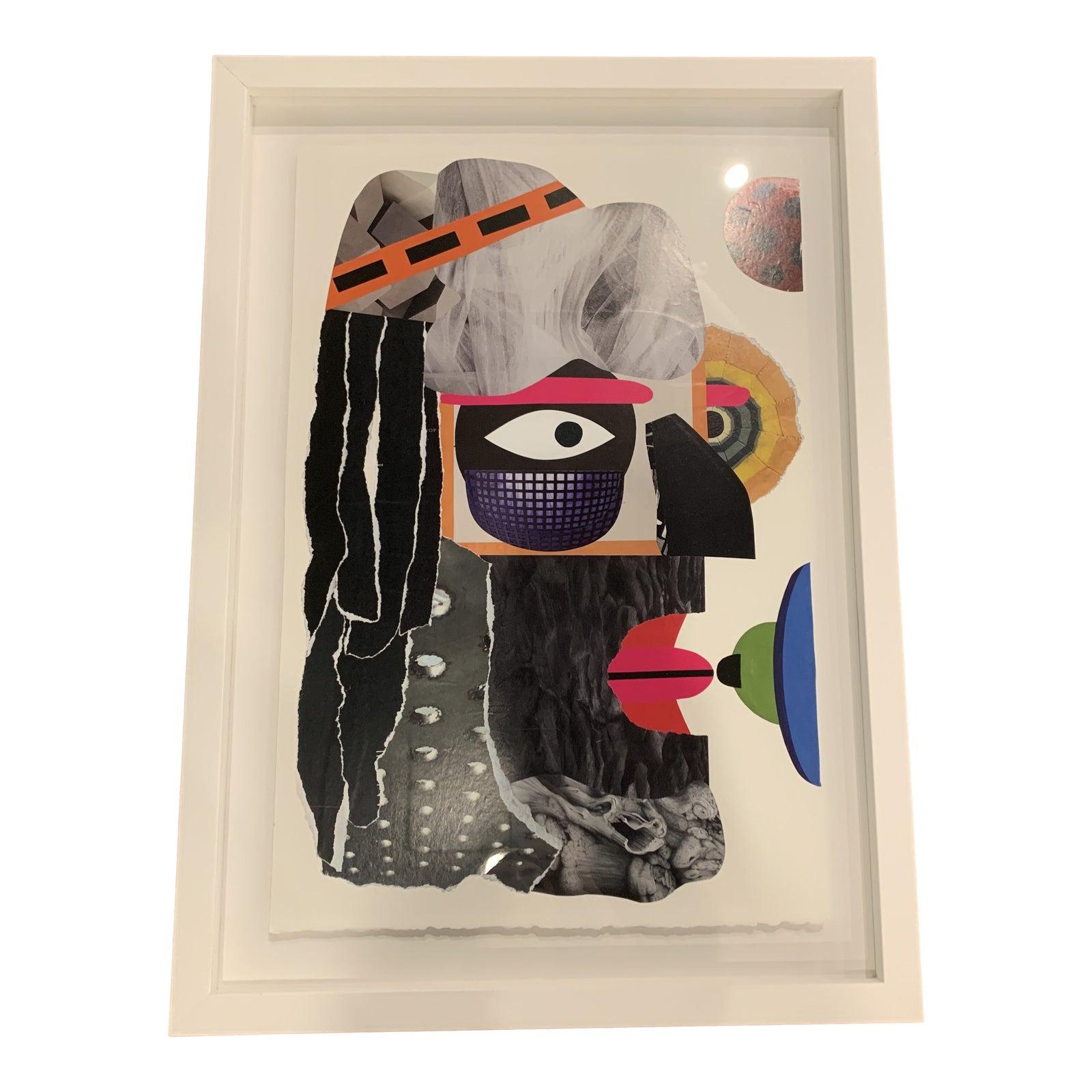 Estaban Pino Figurative Print - Framed Contemporary Collage