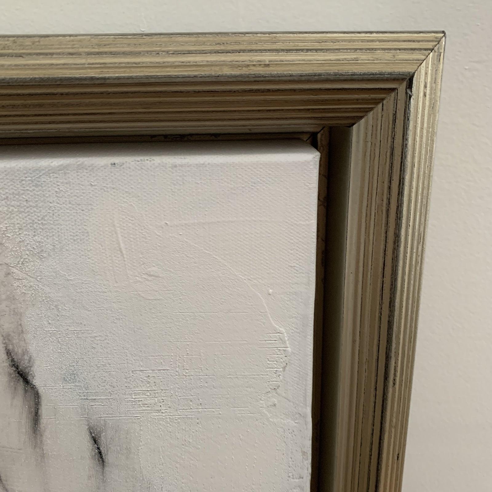 Framed Oil on Canvas by Stephanie Wheeler Fine Art 
Frame is a ribbed textured silver/gold tone mixed
Signed 


I am interested in painting color relationships that create depth on a canvas.  Exploring these combinations through different subject