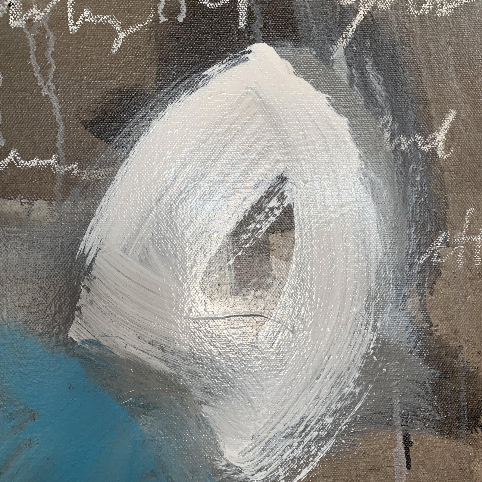 Mixed Media Painting - Gray Abstract Painting by Todd Alexander 