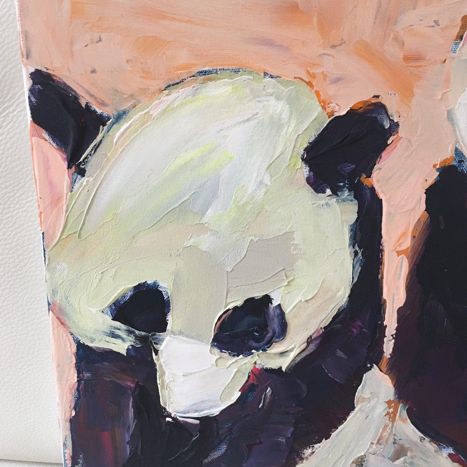 Panda Painting Zoo Atlanta Signed Original  1