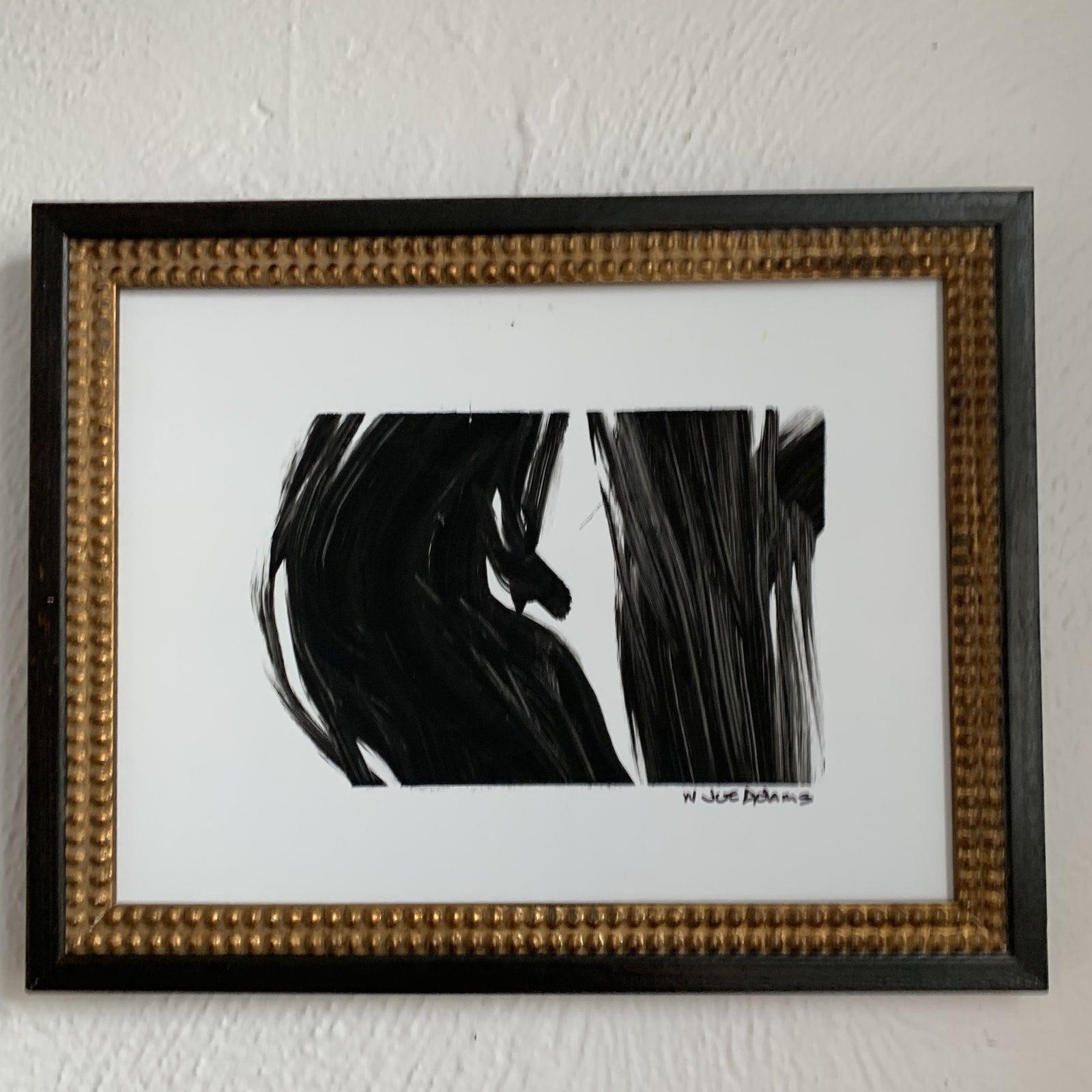 Vintage Framed Signed Abstract - Painting by Joe Adams