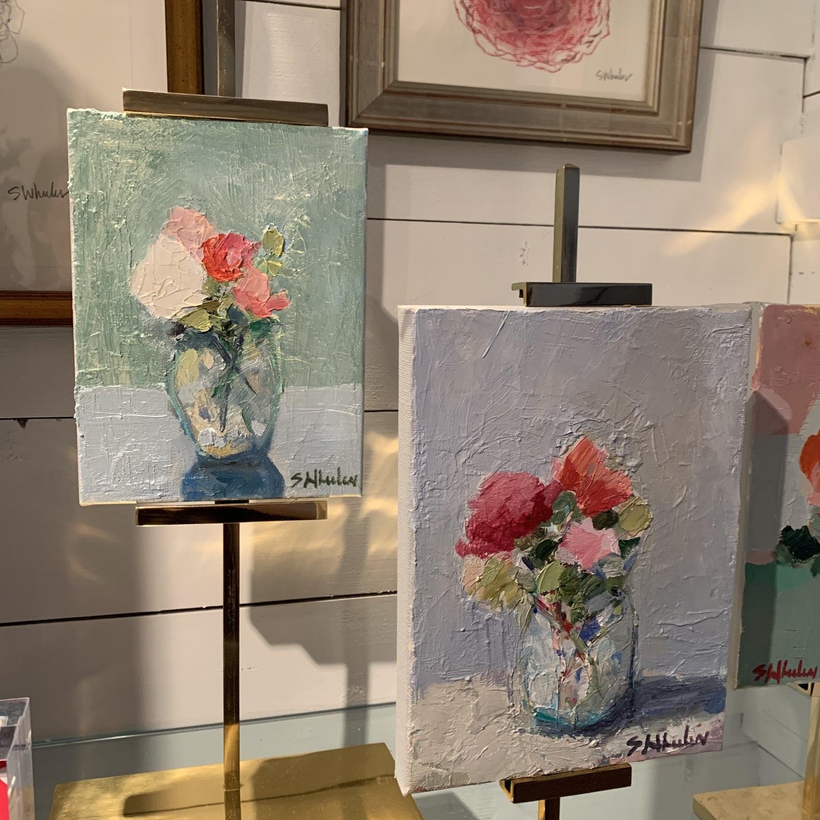 Mini Floral Oil Paintings by S Wheeler 1