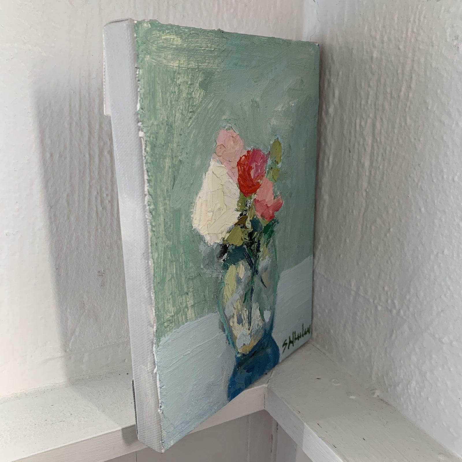 Mini Floral Oil Paintings by S Wheeler 5
